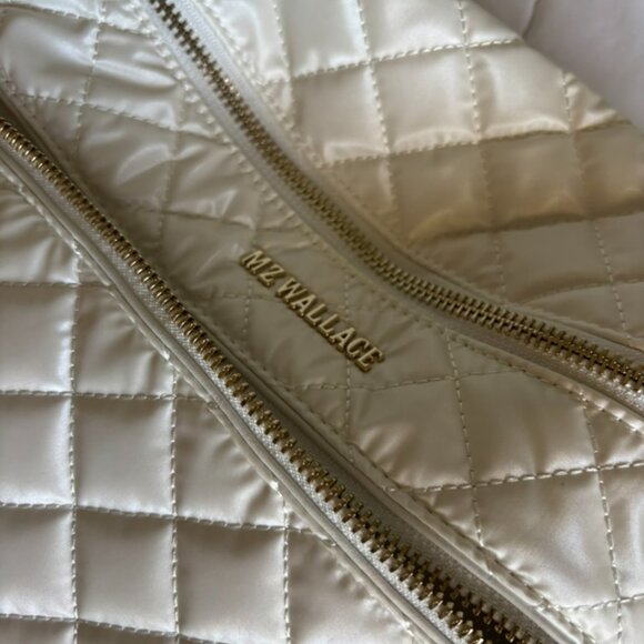 MZ Wallace Women's Crosby Crossbody Sling Bag Pearl Metallic $295. NEW NWT - Picture 3 of 5